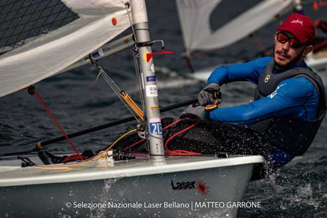 Gabriele Besozzi in regata - Selezione Nazionale Laser Bellano